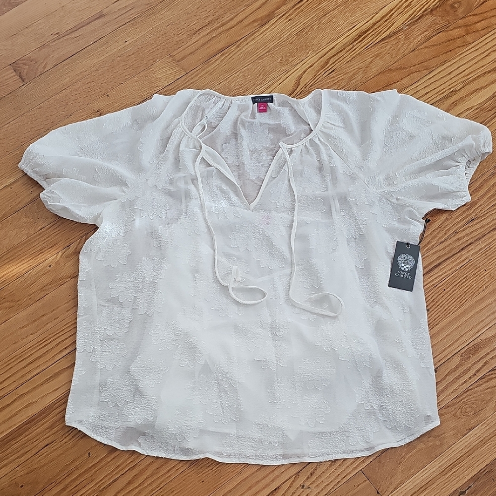 Vince Camuto Cream Lace Blouse